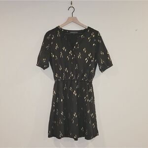 Brixon Ivy Black Dress With Gold Details Size S